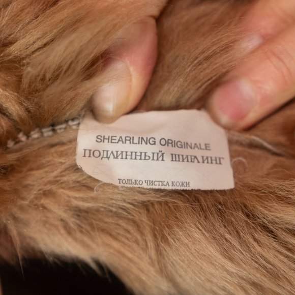 Shearling Full-Length Coat with turn-up sleeve cuffs - Picture 16 of 16